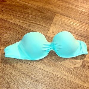 Victoria Secret Turquoise Strapless Bikini Top